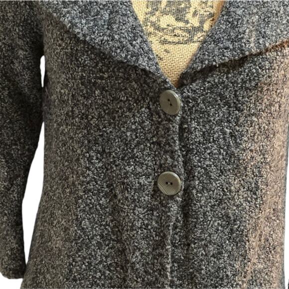 Classiques‎ Entier Cashmere Wool Blend Women's Grey Button-Up Cardigan Jacket M - Picture 2 of 6